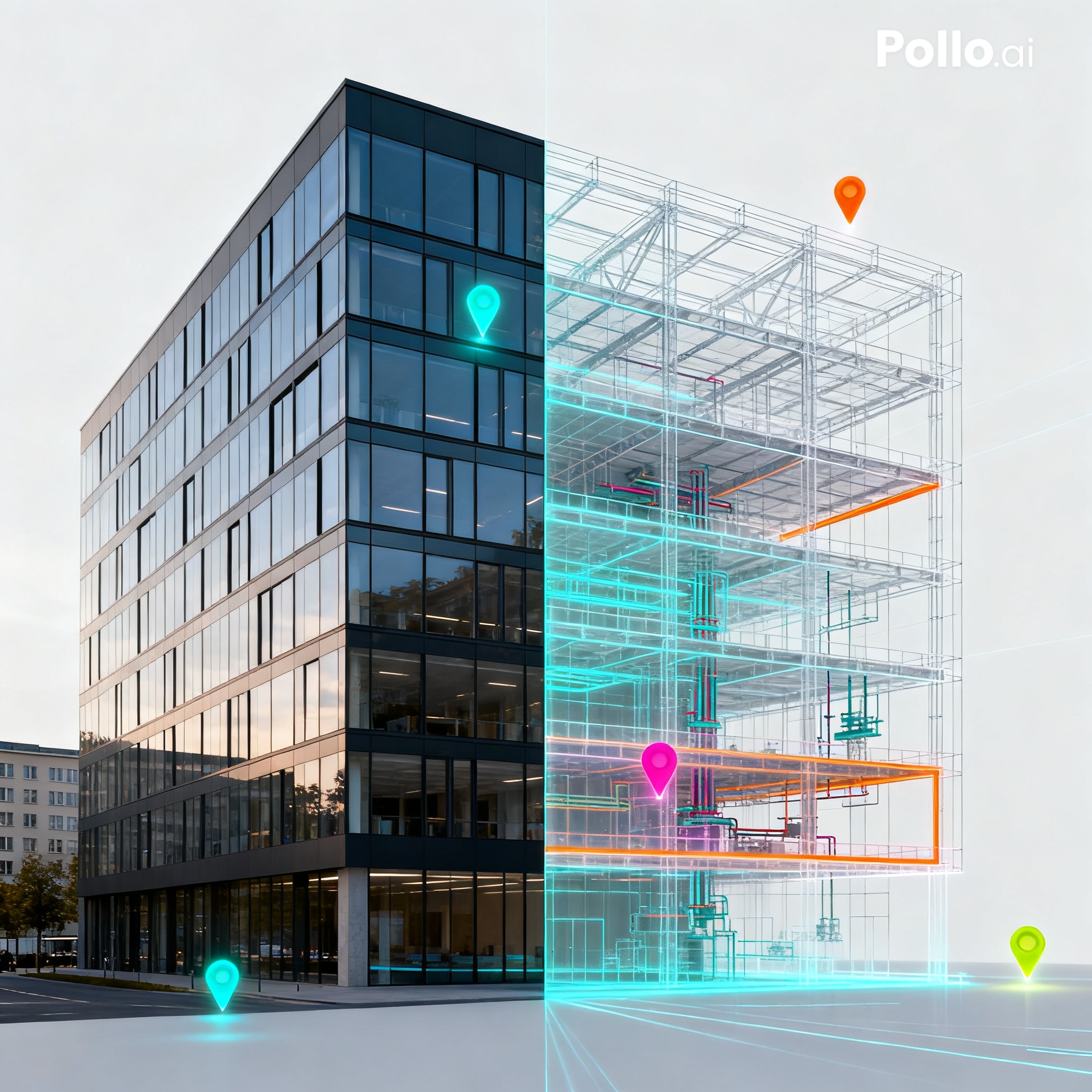 Digitaler Zwilling einer modernen Immobilie